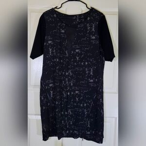 Elie Tahari for Design Nation Women’s Sheath Dress Black Scuba Zippers Sz XL